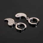 Tai Ji Moissanite Hoop Earrings