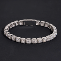 Zuanfa 6MM Moissanite Cluster Tennis Bracelet