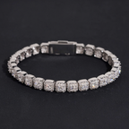 Zuanfa 6MM Moissanite Cluster Tennis Bracelet
