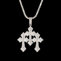 Hip Hop Three Cross Baguette Moissanite Pendant