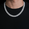 10MM 3 Rows Moissanite Cuban Link Chain