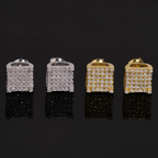 Hip Hop Square Moissanite Stud Earrings