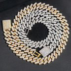 Heavy Solid 18k Gold Plated 19mm Miami Diamond Cuban Link Chain