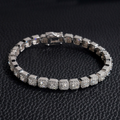 Iced Out 6MM Moissanite Cluster Tennis Bracelet