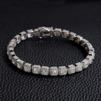 Iced Out 6MM Moissanite Cluster Tennis Bracelet