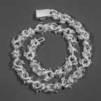 Top Quality Pass Diamond Tester Silver Gold Plated 15MM Cuban Link Chain