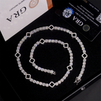 Black Clover Moissanite Tennis Chain