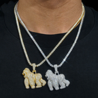 Different Size Gorilla Moissanite Pendant