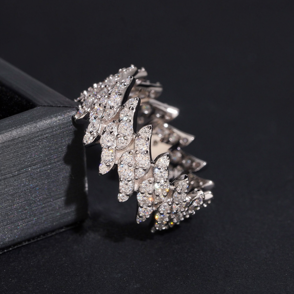 Fashion Iced Out Thorn Moissanite Ring