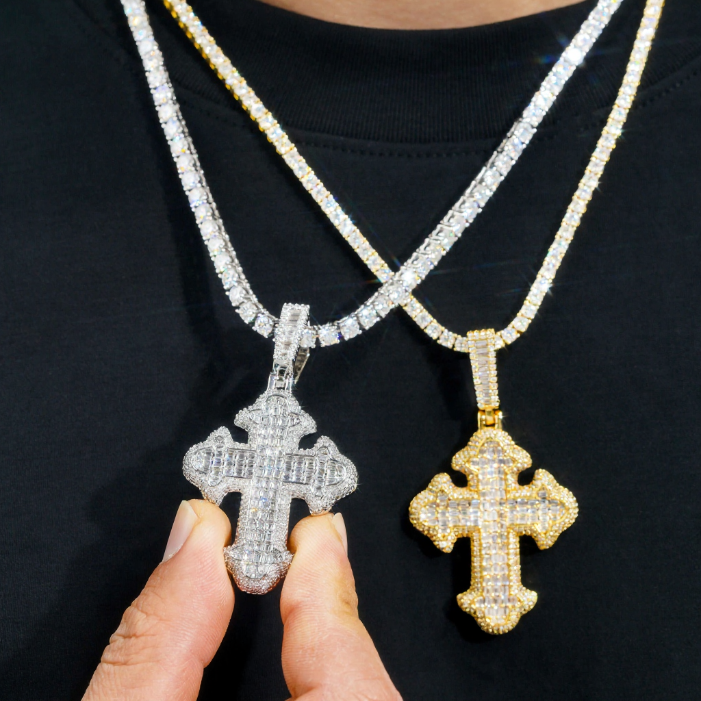Hot Sale Luxury Hip Hop Iced Out Cross Diamond Pendant