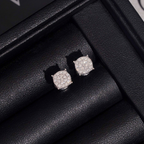 Hip Hop Iced Out Moissanite Stud Earrings