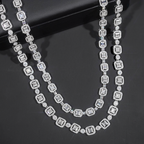 Iced Out Jewelry GRA Certified Moissanite Diamond 8MM Cuban Link Chain