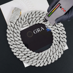 Popular 13MM Two Row Moissanite Cuban Link Chain