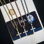 High Quality 2.5MM Moissanite Cross Pendant 18k Gold