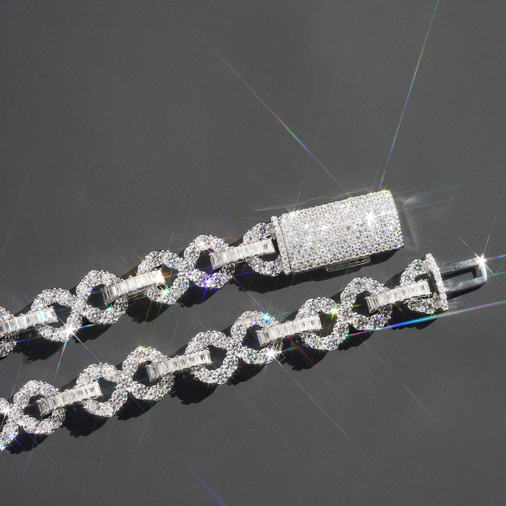 Special Popular Iced Out 15MM Diamond Cuban Link Chain