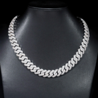 Regular Two Row 14MM VVS Moissanite Cuban Link Chain
