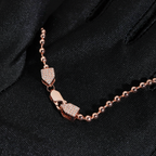 Moissanite Lock 3mm Bead Chain Necklace