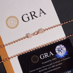 Moissanite Lock 3mm Bead Chain Necklace