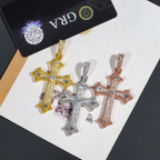 Hip Hop Iced Out Moissanite Cross Pendant