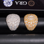 Oval Shape Hip Hop Moissanite Mens Ring
