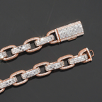 New Design 13MM Mixed Baguette Moissanite Cuban Link Chain
