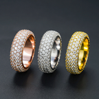 Hot Selling 925 Silver Pass Diamond Tester 5 Rows Moissanite Eternity Ring