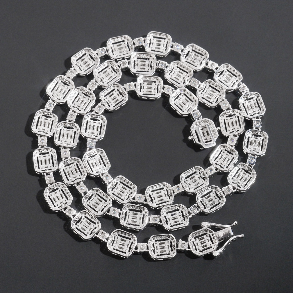 Iced Out Jewelry GRA Certified Moissanite Diamond 8MM Cuban Link Chain