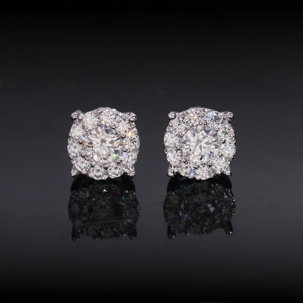 Zuanfa Luxury Iced Out Moissanite Earrings