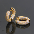 Hip Hop Moissanite Hoop Earrings