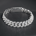 New Style Hip Hop Iced Out 13mm High Quality 925 Sterling Silver Cuban Link Bracelet
