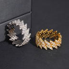 Fashion Iced Out Thorn Moissanite Ring