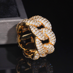 Hip Hop Moissanite Eternity Cuban Ring