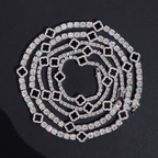 Black Clover Moissanite Tennis Chain