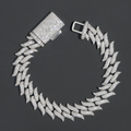 15MM Thorns Moissanite Cuban Link Bracelet