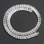 Baguette Diamond Luxury 10MM Moissanite Tennis Necklace
