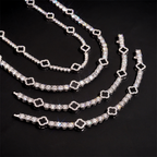 Black Clover Moissanite Tennis Chain