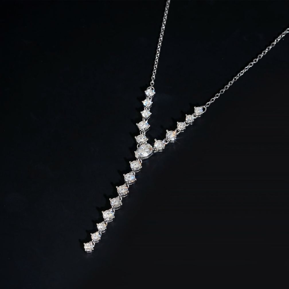 Zuanfa Fashion Moissanite Rosary Women Necklace
