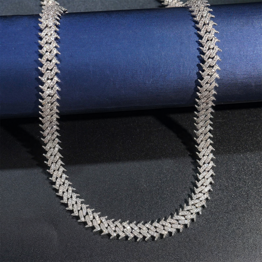 Fashion 10MM Moissanite Thorny Necklace