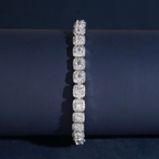 Zuanfa 6MM Moissanite Cluster Tennis Bracelet