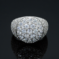 Iced Out Moissanite Mens Ring