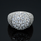 Iced Out Moissanite Mens Ring