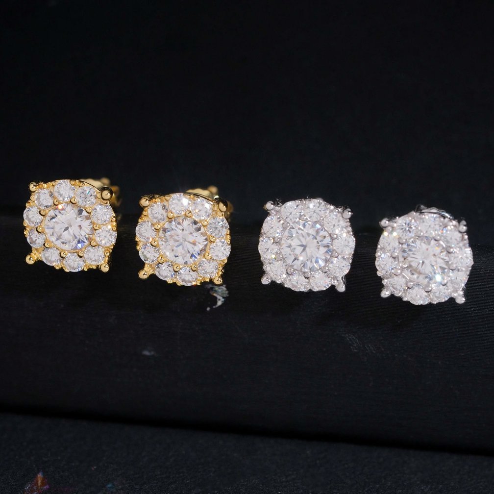 Zuanfa Luxury Iced Out Moissanite Earrings
