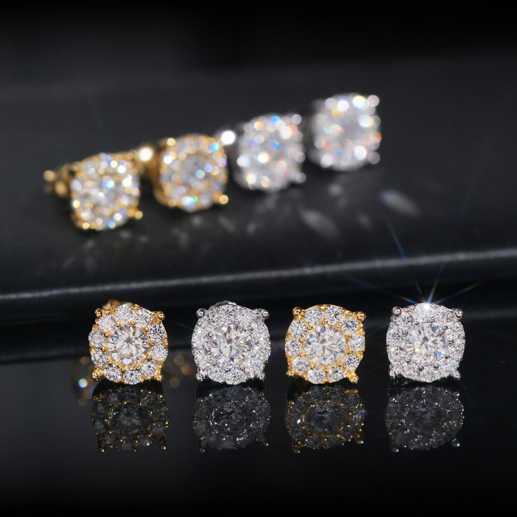 Zuanfa Luxury Iced Out Moissanite Earrings