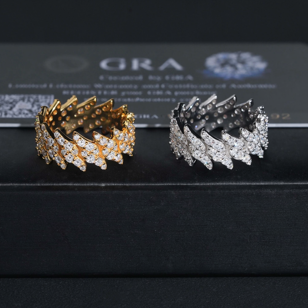 Fashion Iced Out Thorn Moissanite Ring