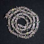 5MM Round Mixed Green Pear Cut Moissanite Tennis Chain