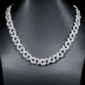 High Quality Iced Out 15MM Moissanite Infinity Cuban Link Chain