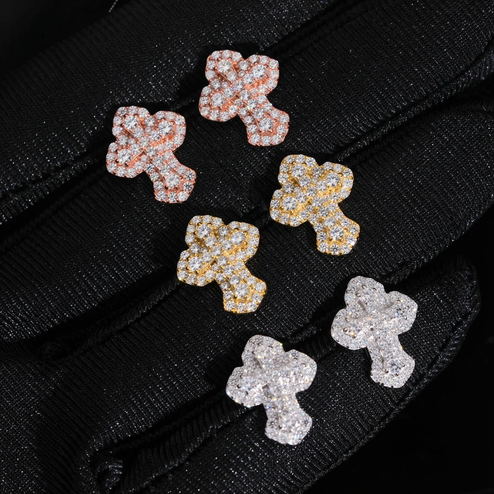 Zuanfa Religious Moissanite Cross Earrings
