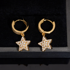 Fashion Star Moissanite Hoop Earrings