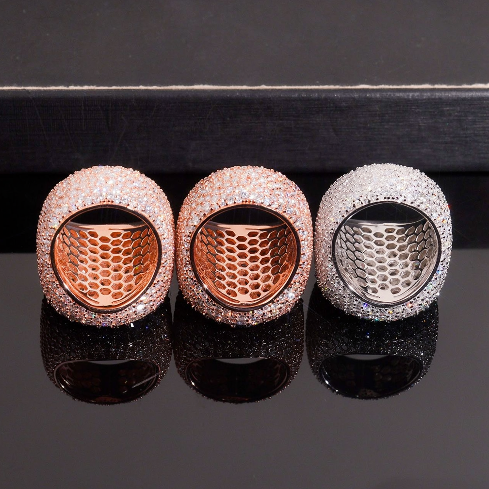 Upside Down Moissanite Hip Hop Ring