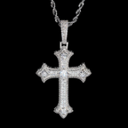 Hip Hop Iced Out Moissanite Cross Pendant